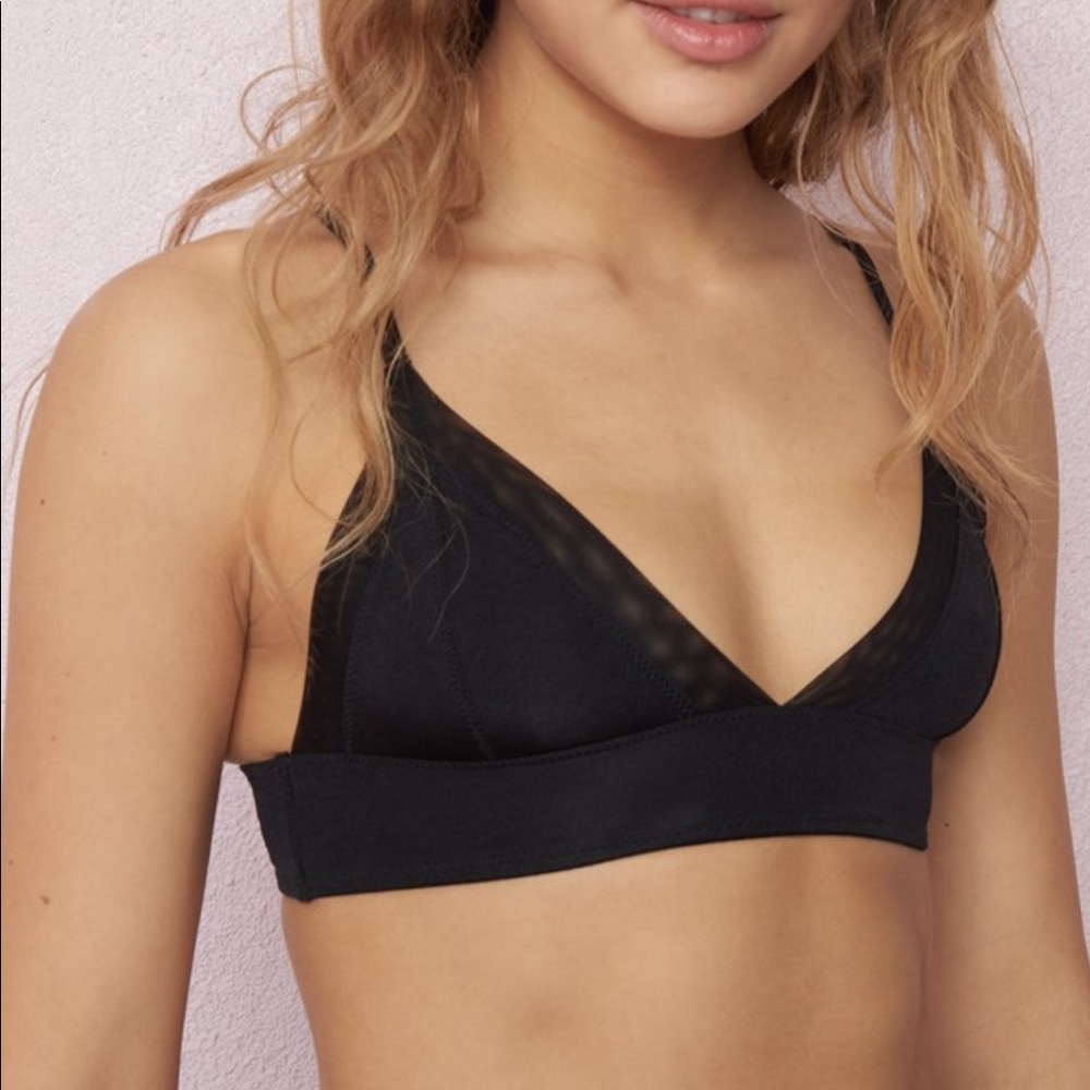 Triangle Bralette with Mesh Lining